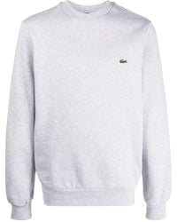 Lacoste - Jersey de vellón con cuello redondo - Lyst