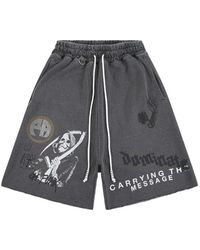PALY - Graphic-Print Drawstring Track Shorts - Lyst