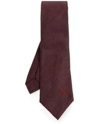 Etro - Pegaso-Embroidered Silk Tie - Lyst