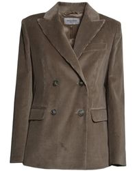 Weekend by Maxmara - Double-Breasted Corduroy Blazer - Lyst