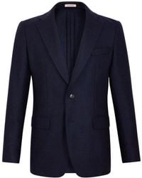 Fursac - Herringbone-Pattern Wool Blazer - Lyst