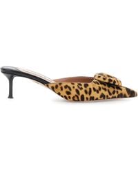 Aquazzura - Mules The Hoop 50 Mm À Imprimé Léopard - Lyst