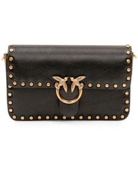Pinko - Baby Love One Slouchy Studded Shoulder Bag - Lyst