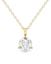 Diamond Essentials - Lab-Grown Diamond Pendant Necklace - Lyst