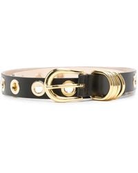 DEHANCHE - Full Rivet Eyelet-Embellished Leather Belt - Lyst