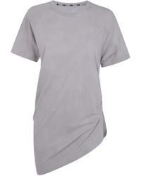 Ziggy Chen - Asymmetric Gathered T-Shirt - Lyst