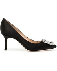 Manolo Blahnik - 70Mm Hangisi Crystal-Buckle Pumps - Lyst