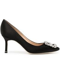 Manolo Blahnik - 70Mm Hangisi Crystal-Buckle Pumps - Lyst