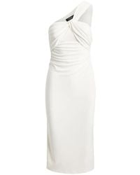 Ralph Lauren - Twist-Front One-Shoulder Midi Dress - Lyst
