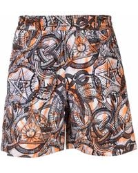 Aries - Short De Bain À Imprimé Graphique - Lyst