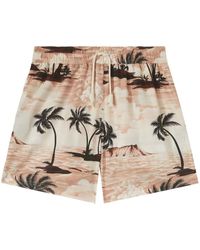Palm Angels - Hawaiian Dream Drawstring Swim Shorts - Lyst