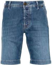 Jacob Cohen - Jeans-Shorts mit Logo-Patch - Lyst