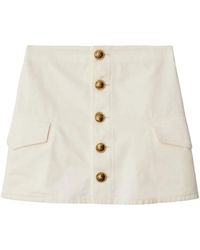 Burberry - Mini Cotton Skirt - Lyst