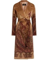 Etro - Paisley-Print Velvet Coat - Lyst