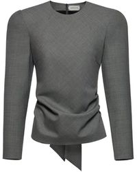 Magda Butrym - Draped Back-Tie Blouse - Lyst