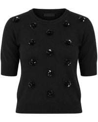 MEIMEIJ - Sequin-Embellished Floral-Applique Top - Lyst