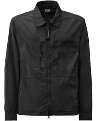 C.P. Company - Chrome-R Logo-Embroidery Shirt Jacket - Lyst