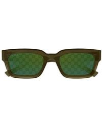 Gucci - Monogram Square-Frame Sunglasses - Lyst
