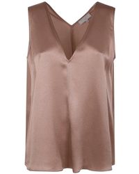 Antonelli - V-Neck Satin Top - Lyst