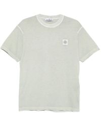 Stone Island - Compass Logo-Patch Cotton T-Shirt - Lyst
