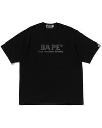 A Bathing Ape - Camiseta con logo y apliques de strass - Lyst