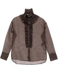 D.exterior - Ruffled Sheer Shirt - Lyst