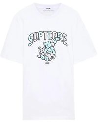 MSGM - Graphic-Print T-Shirt - Lyst