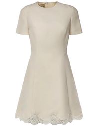 Valentino Garavani - Lace-Trim A-Line Dress - Lyst