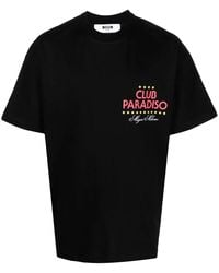 MSGM - Camiseta Con Logo Estampado - Lyst