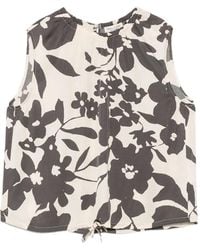 Marc O' Polo - Floral-Print Drawstring-Hem Top - Lyst