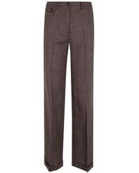 Seventy - Houndstooth-Pattern Wool Trousers - Lyst