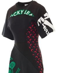 Marine Serre - Upcycled Jersey Asymmetrical Dress - Lyst