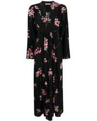 Twinset - Vestido con estampado floral y cuello en V - Lyst
