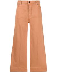 Victoria, Victoria Beckham Jeans crop a gamba ampia - Rosa