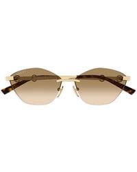 Gucci - Cat-Eye Rimless Sunglasses - Lyst