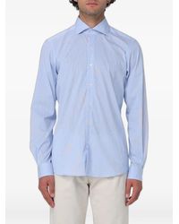 Fay - Striped Long-Sleeve Shirt - Lyst
