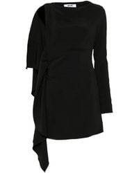 MSGM - Draped-Detail Mini Dress - Lyst