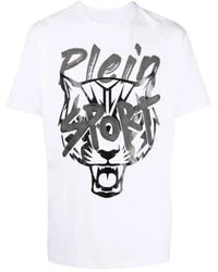 Philipp Plein - Tiger-Head Logo-Print T-Shirt - Lyst