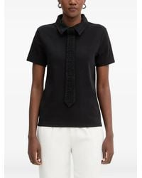 KARL LAGERFELD - Tie-Collar T-Shirt - Lyst