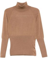 Simone Rocha - Getailleerde Top Met Hoge Hals - Lyst