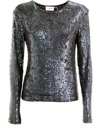 P.A.R.O.S.H. - Sequin-Embellished Long-Sleeve Top - Lyst