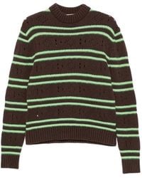 Marni - Gestreifter Pullover Im Distressed-Look - Lyst