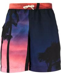 BLUE SKY INN - Shorts Mit Palmen-Print - Lyst