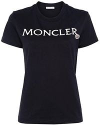 Moncler - T-shirts And Polos Blue - Lyst