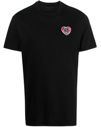 Moncler - T-Shirt mit Logo-Applikation - Lyst