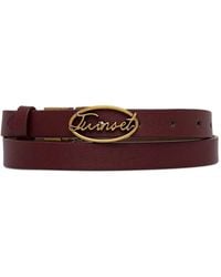 Twinset - Logo-Plaque Belt - Lyst
