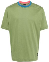 PS by Paul Smith - Contrast-neck Organic Cotton T-shirt - Lyst