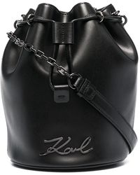 Karl Lagerfeld Сумка-ведро K/signature - Черный