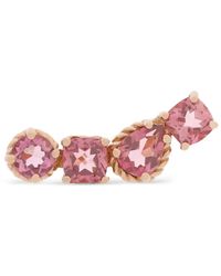 Dolce & Gabbana - 18Kt Roségouden Single Monochrome Oorbel Met Toermalijn - Lyst