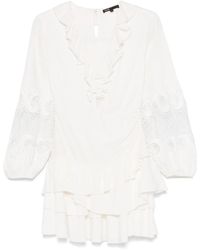 Maje - Abito Corto Con Ruches - Lyst